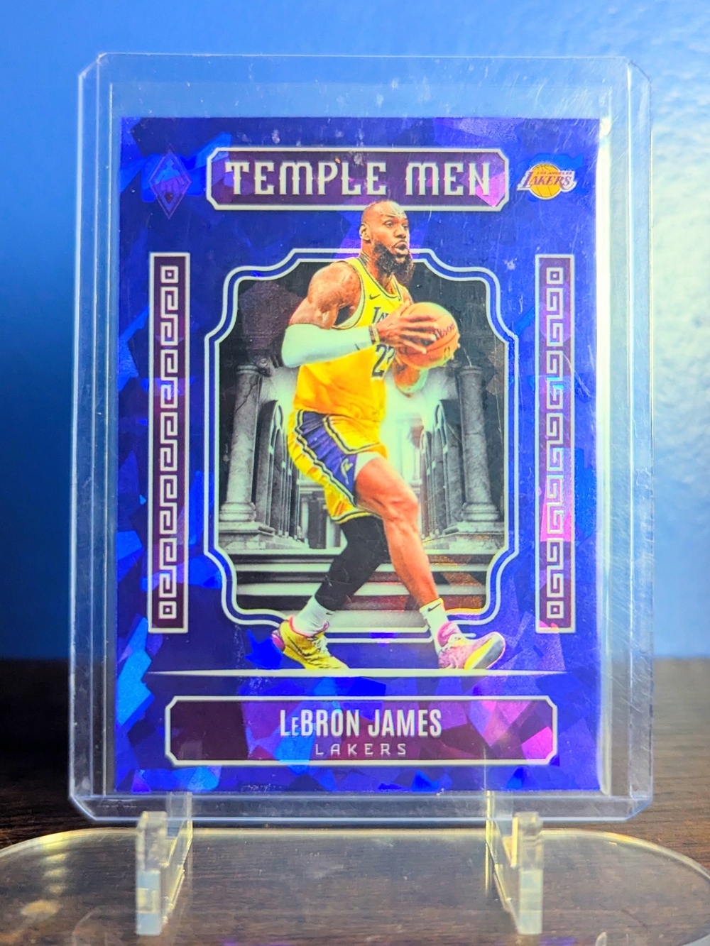 2023-24 Panini Phoenix Temple Men Phoenix Blue Ice #2 Lebron James Lakers